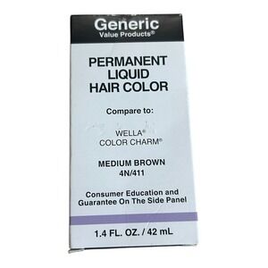 Generic Value Products 4N Permanent Liquid Hair Color 1. 4 Oz